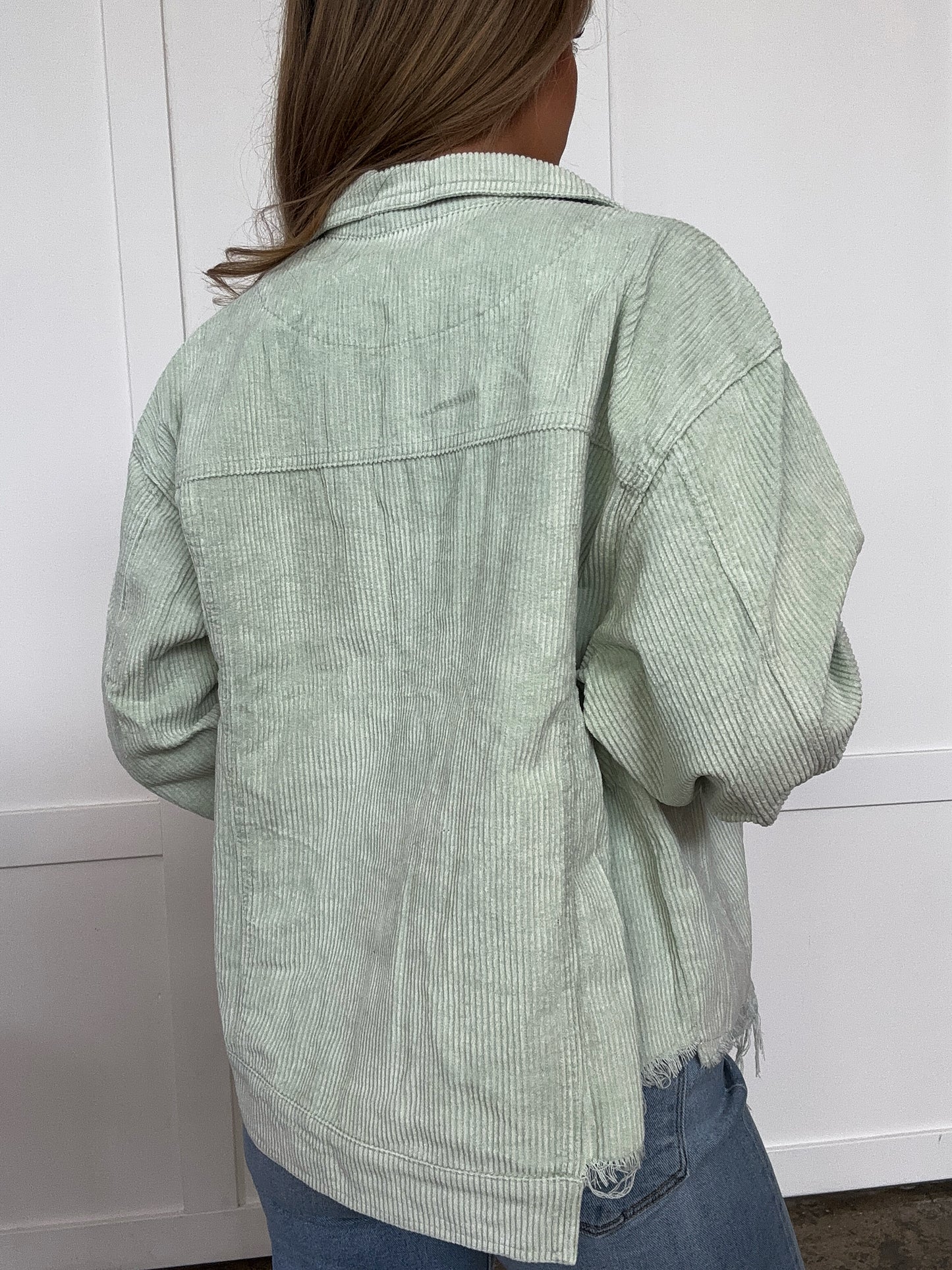 Daisy Jones Button Down Corduroy Trucker Jacket