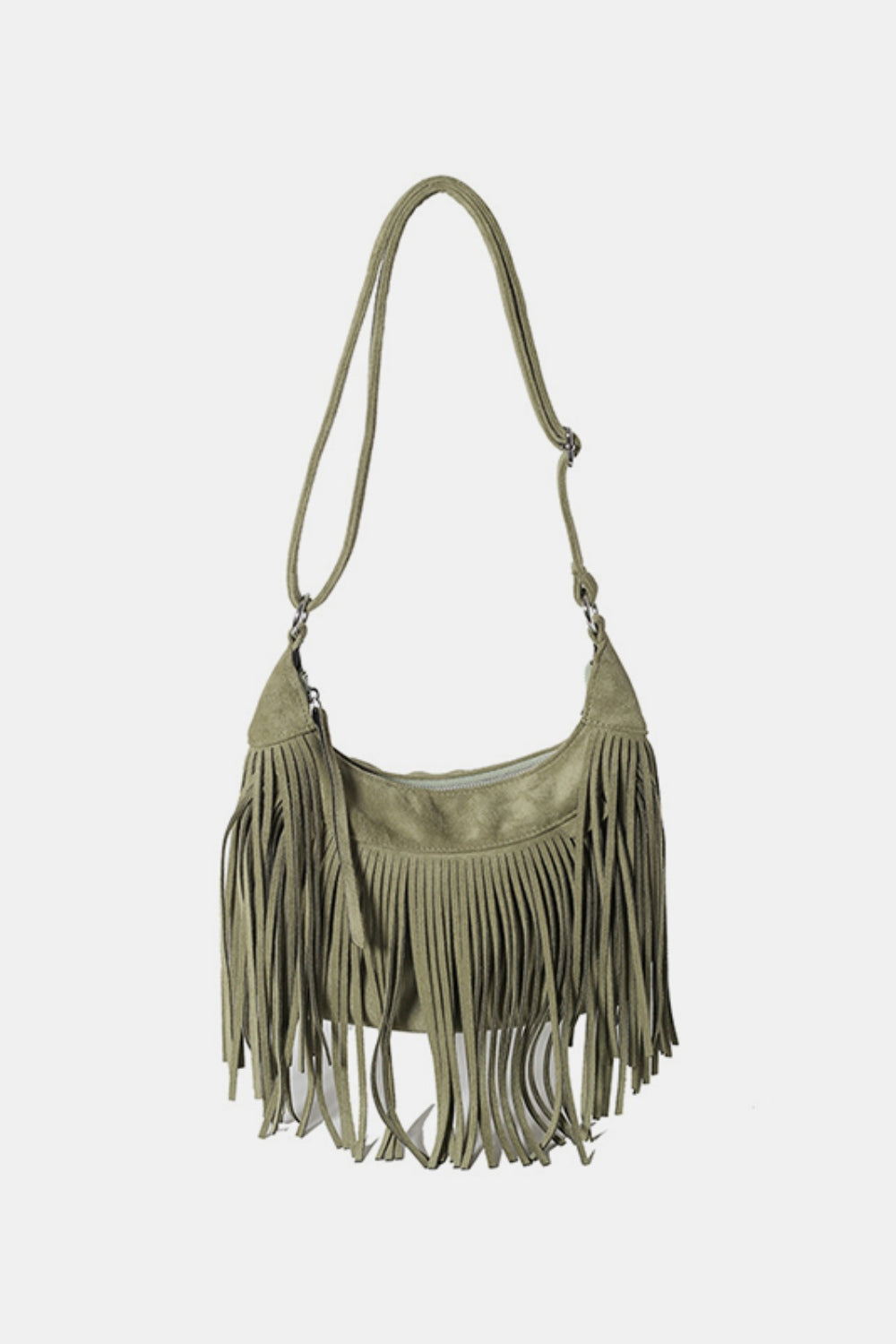 Everleigh Suede Fringe Shoulder Bag