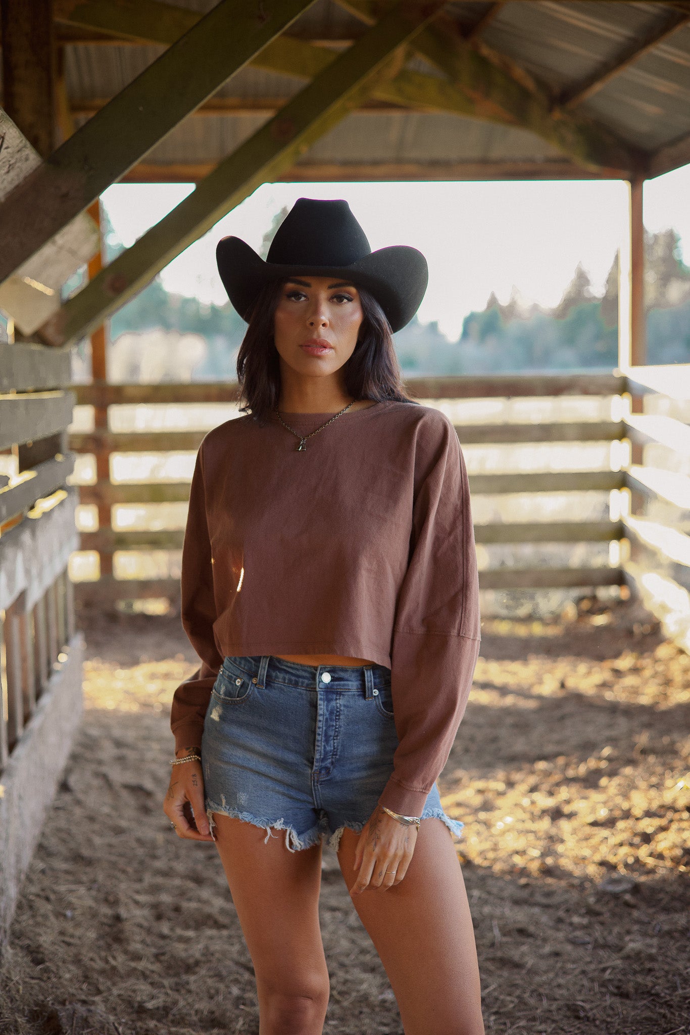 PREORDER: Saylor Distressed Denim Short - Medium Wash