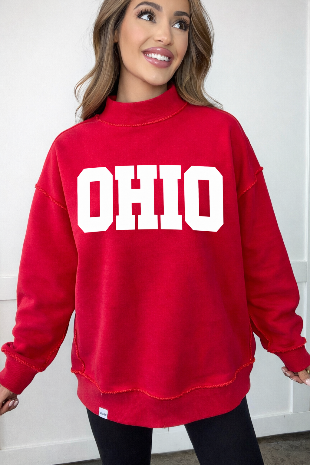 Tilly OH-IO Reversible Oversized Mockneck Crew