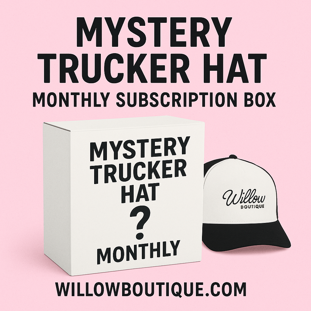 Mystery Embroidery Trucker Hat Club – Monthly Subscription