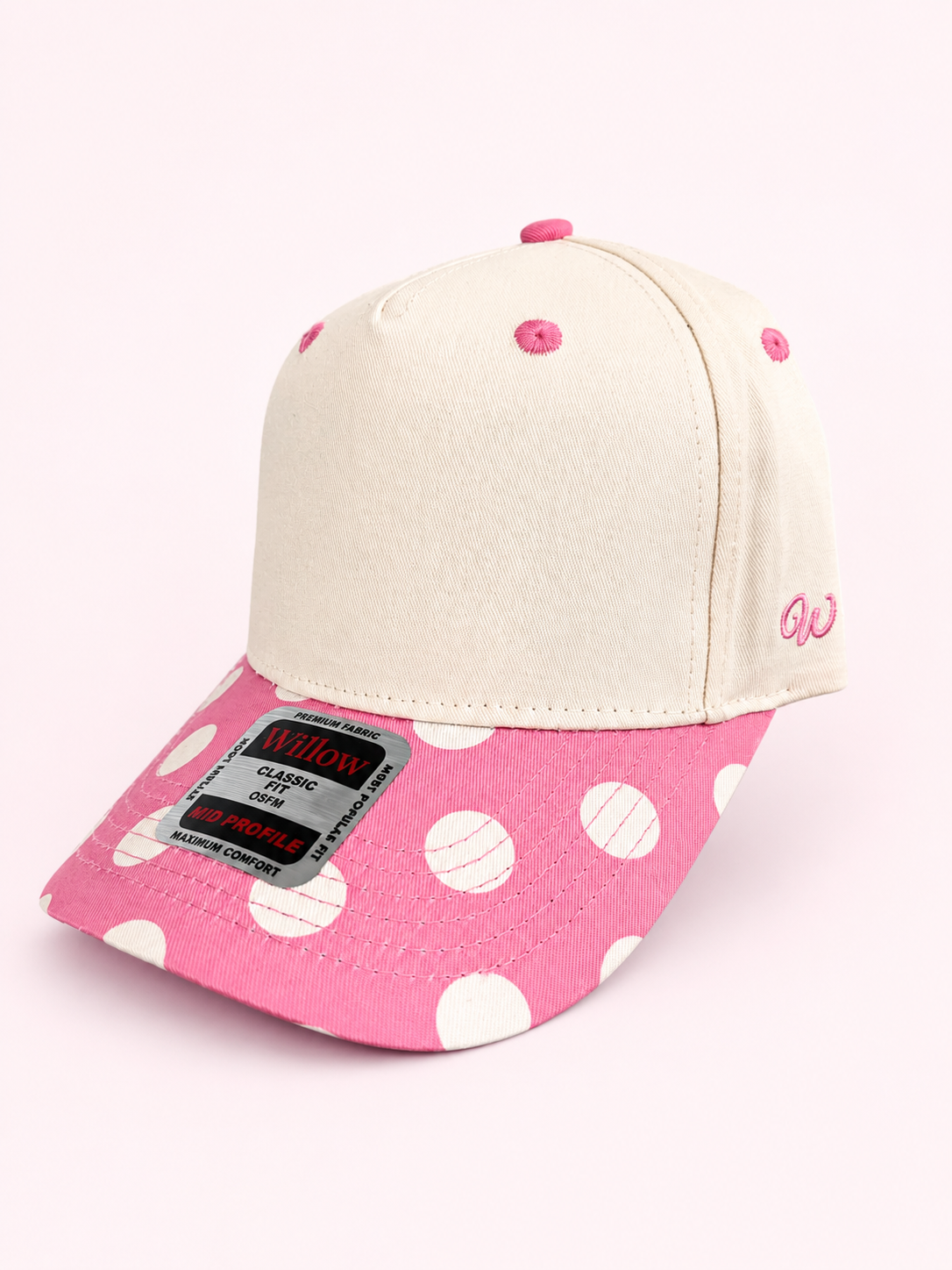 Pink Polka-Dot Trucker Hat