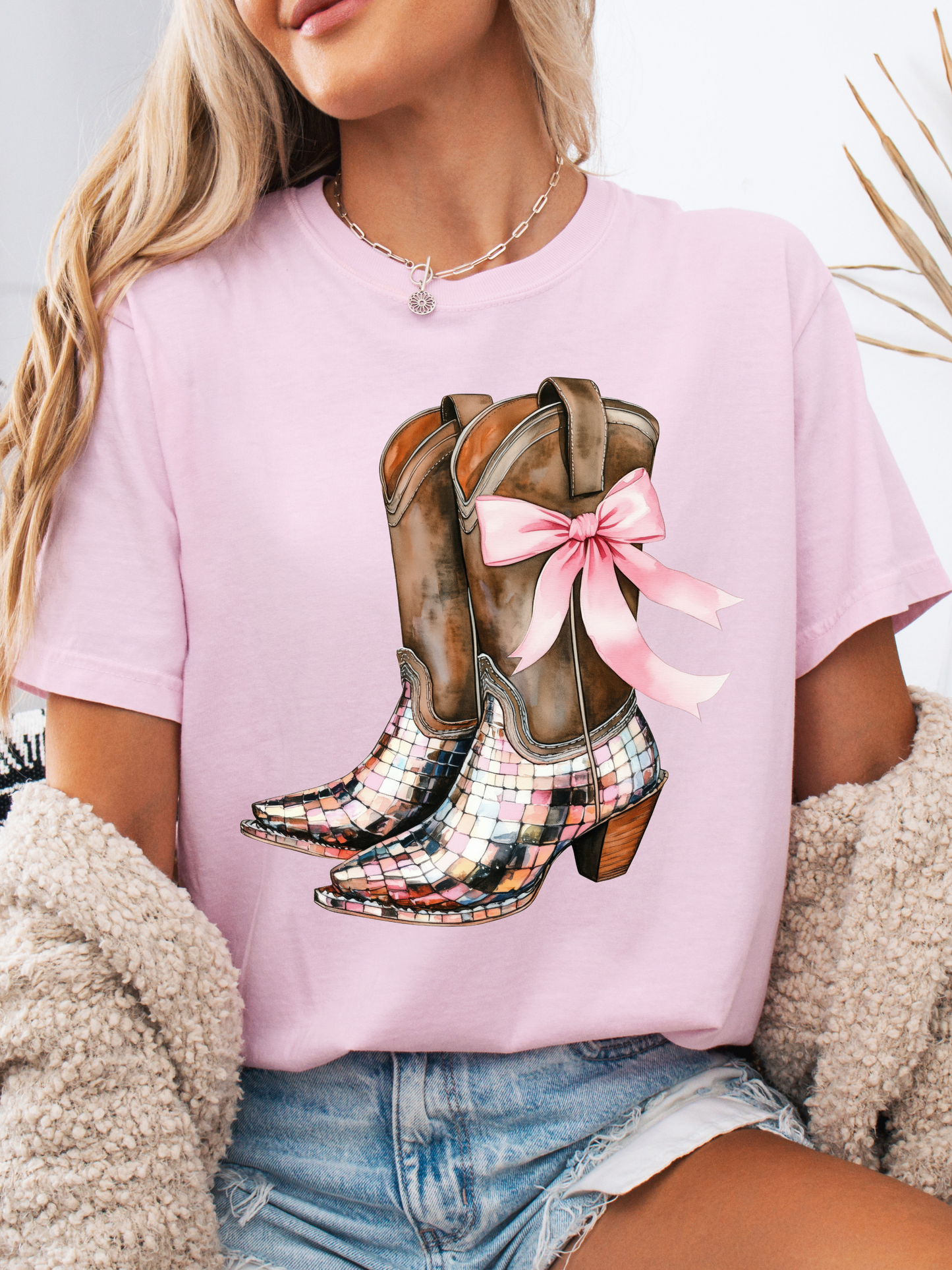 Pink Boot Scoot & Boogie Graphic Tee