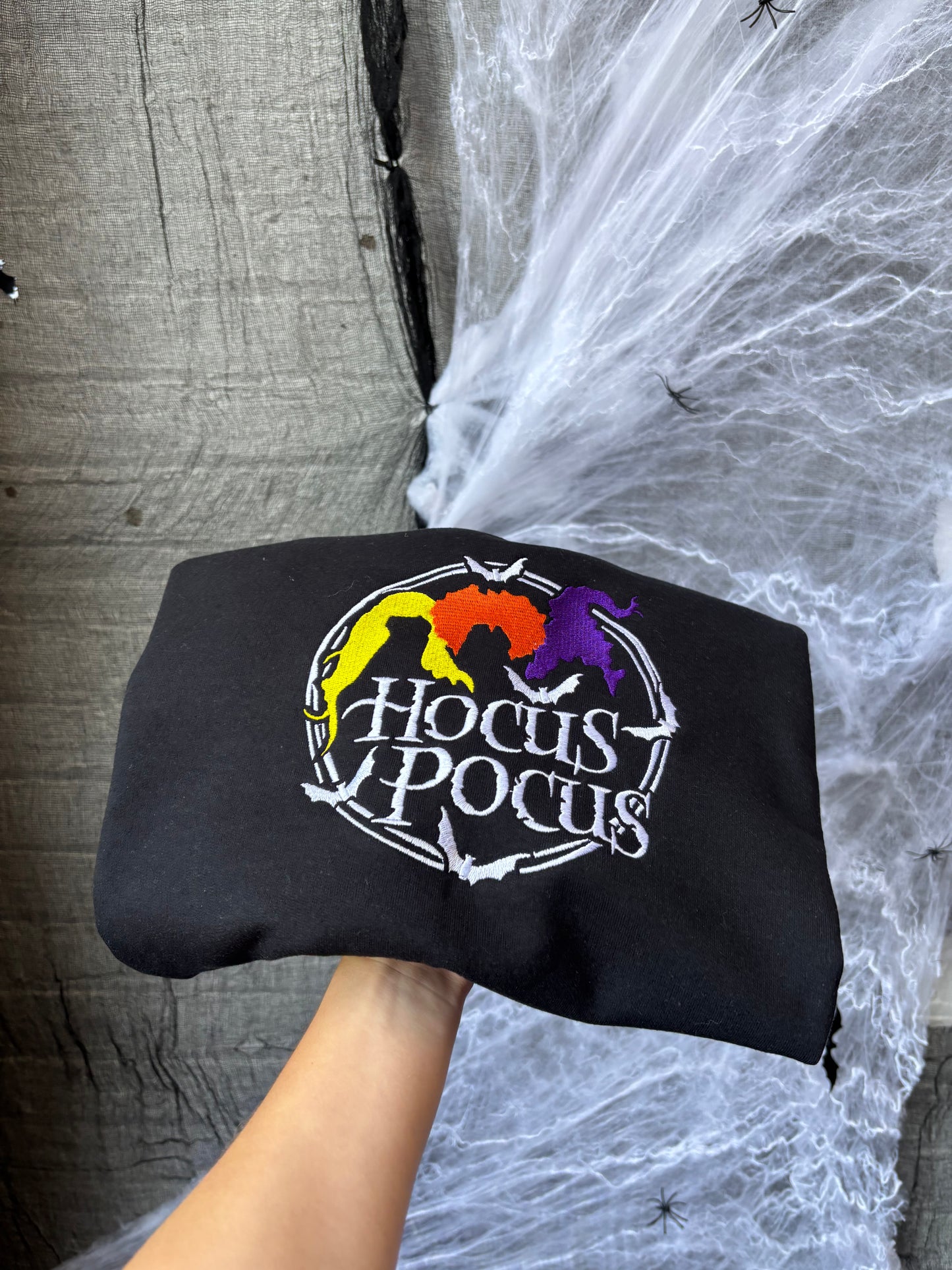 Hocus Sisters Embroidered Crewneck