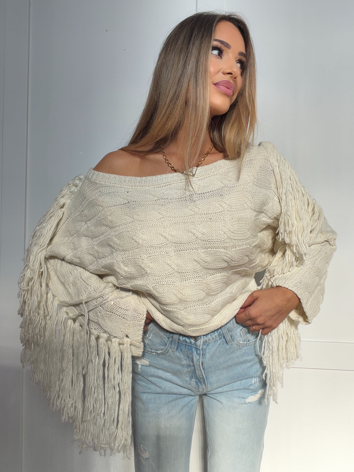 Ashford Fringe Sweater