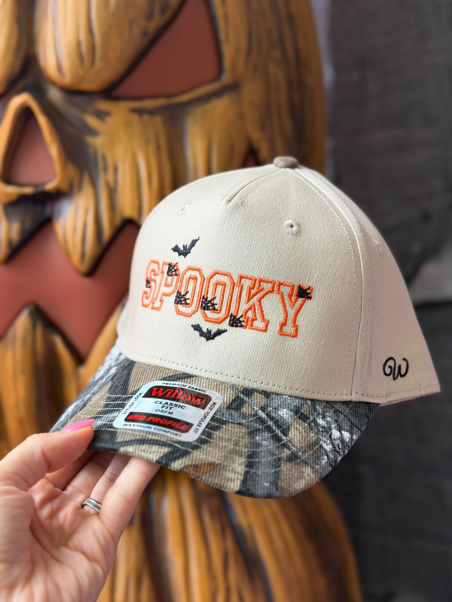 Spooky Varsity Embroidered Trucker Hat