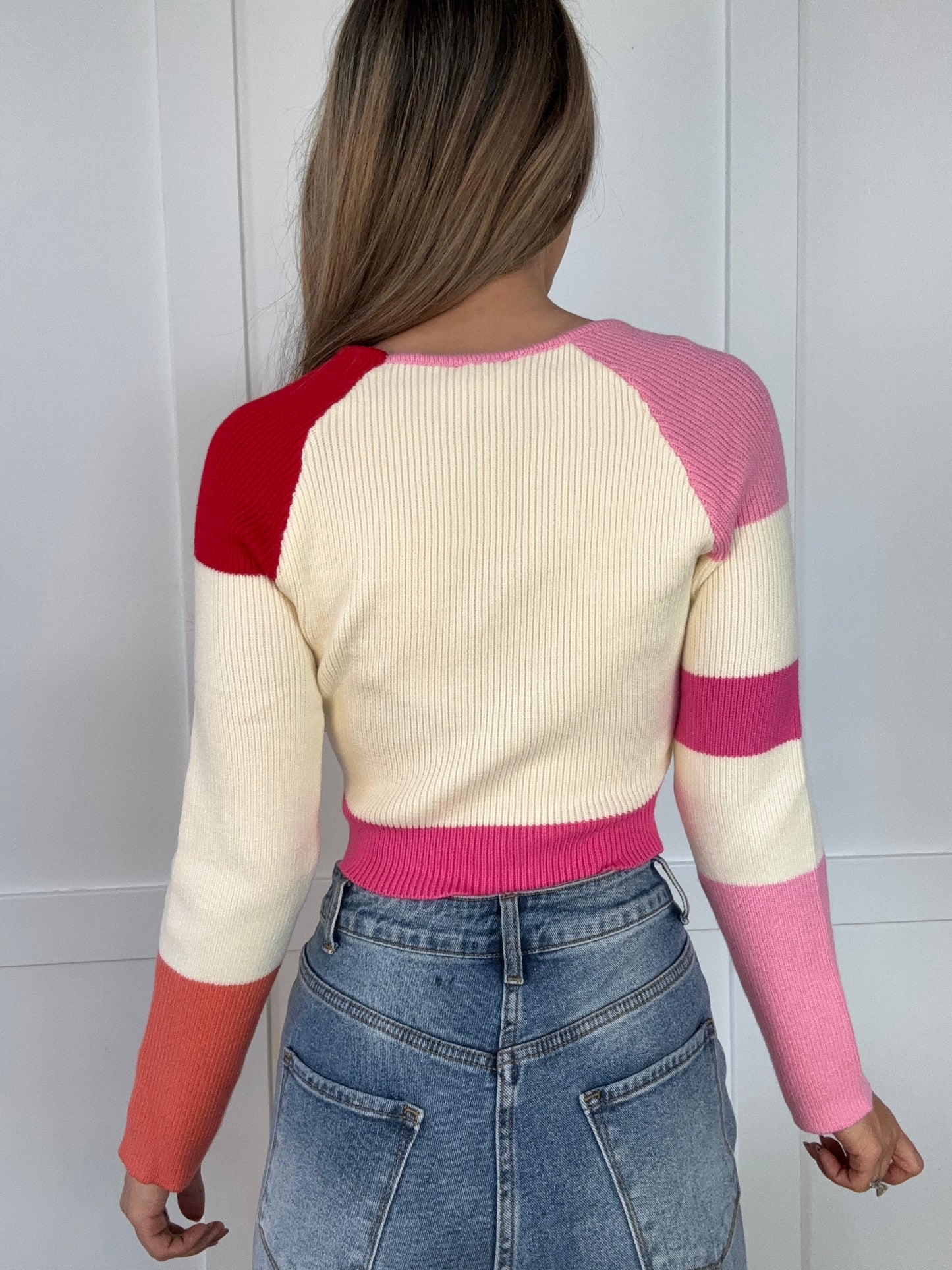 Shop Candy Corn Square Neck Sweater Top online at Willow Boutique – best boutique for women’s fashion.