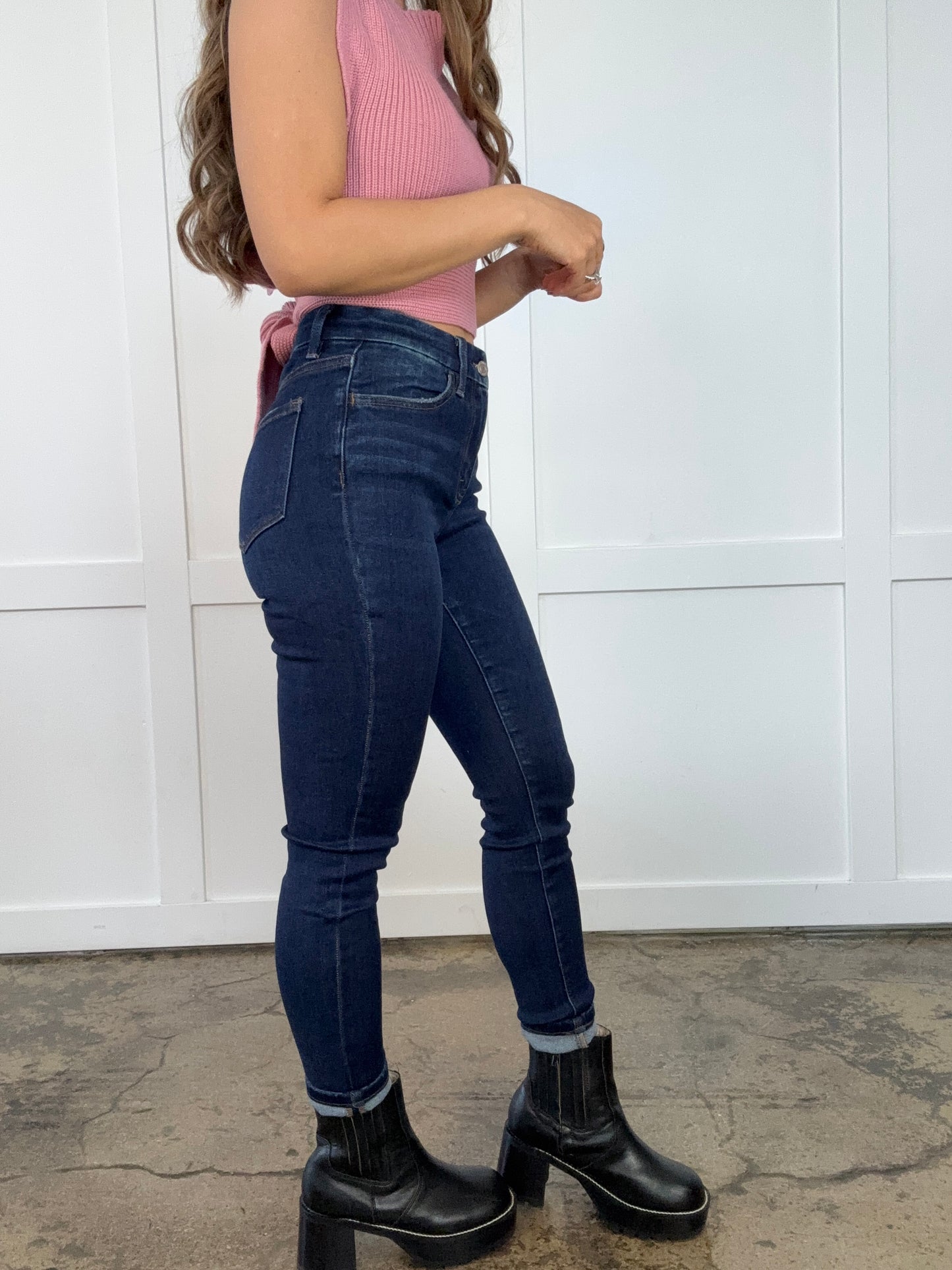 Buy our "Perfect Non-Distressed Ankle Skinny Vervet Jeans- Dark Wash" online – Willow Boutique Clothing. Shop stylish Perfect Non-Distressed Ankle Skinny Vervet Jeans- Dark Wash today.