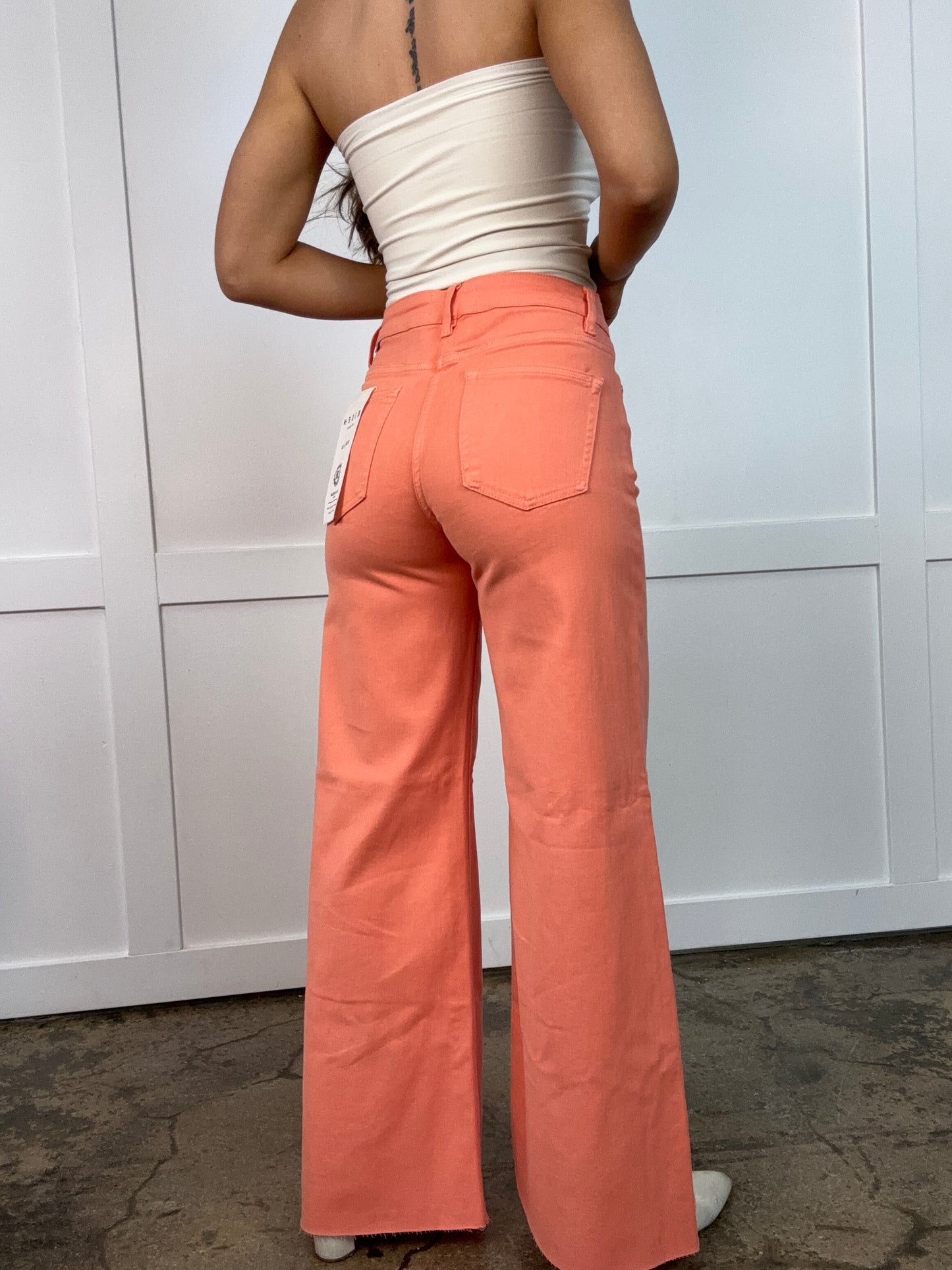 Cora Tummy Control High Rise Wide Leg Palazzo Jeans