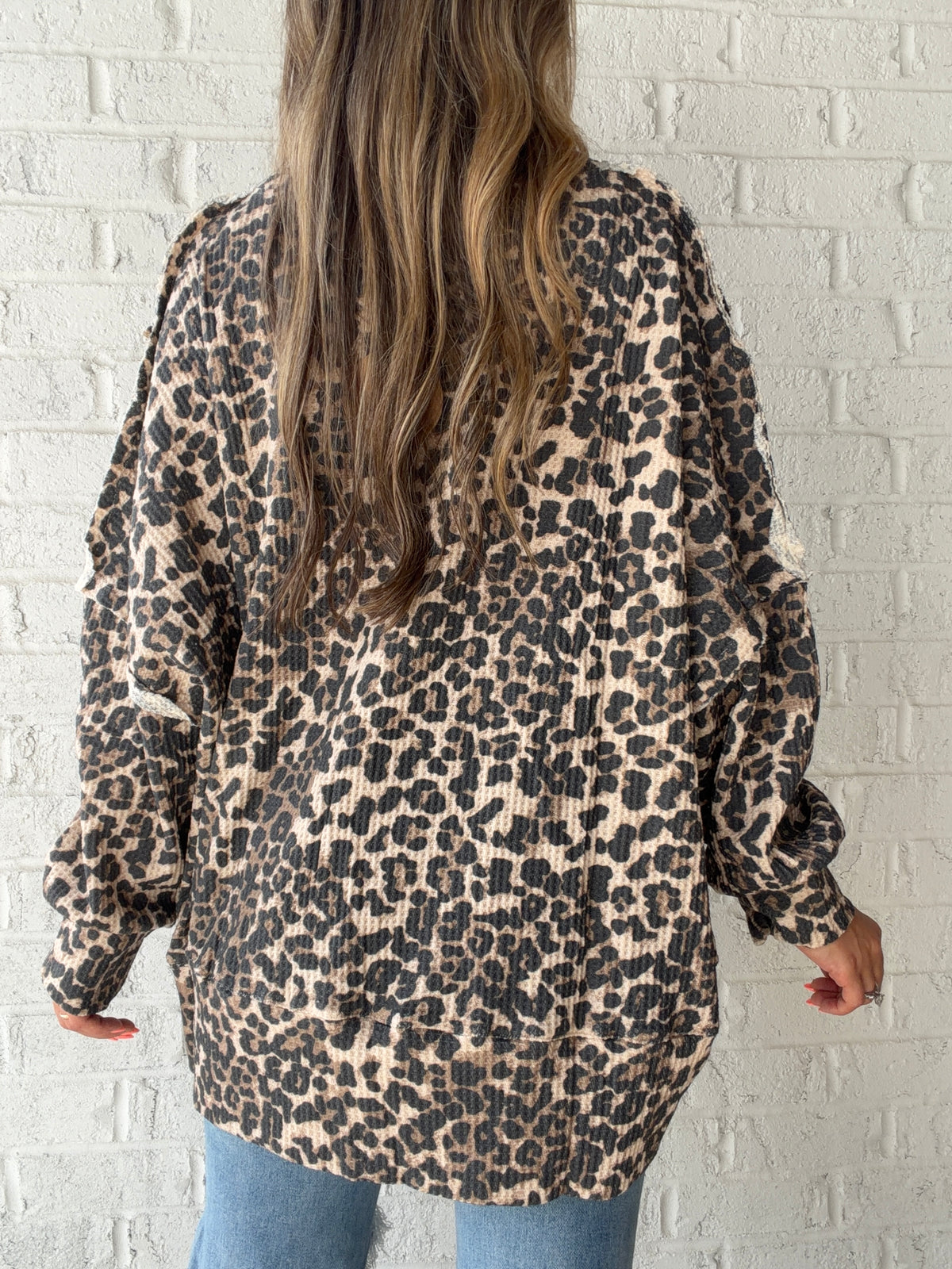 Wild Terrain Oversized Leopard Thermal Top