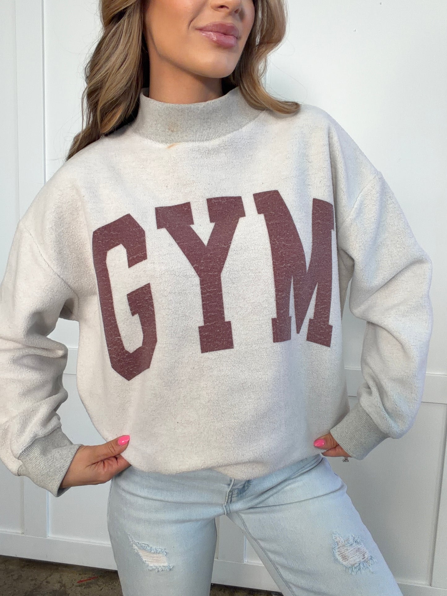 Tilly Pilates/Gym Reversible Oversized Mockneck Crew