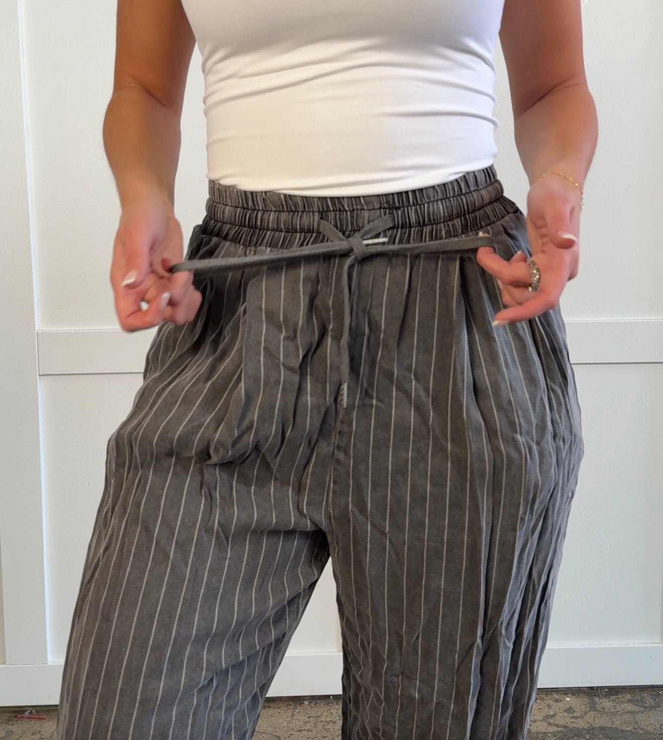 Tate Striped Straight Leg Pants