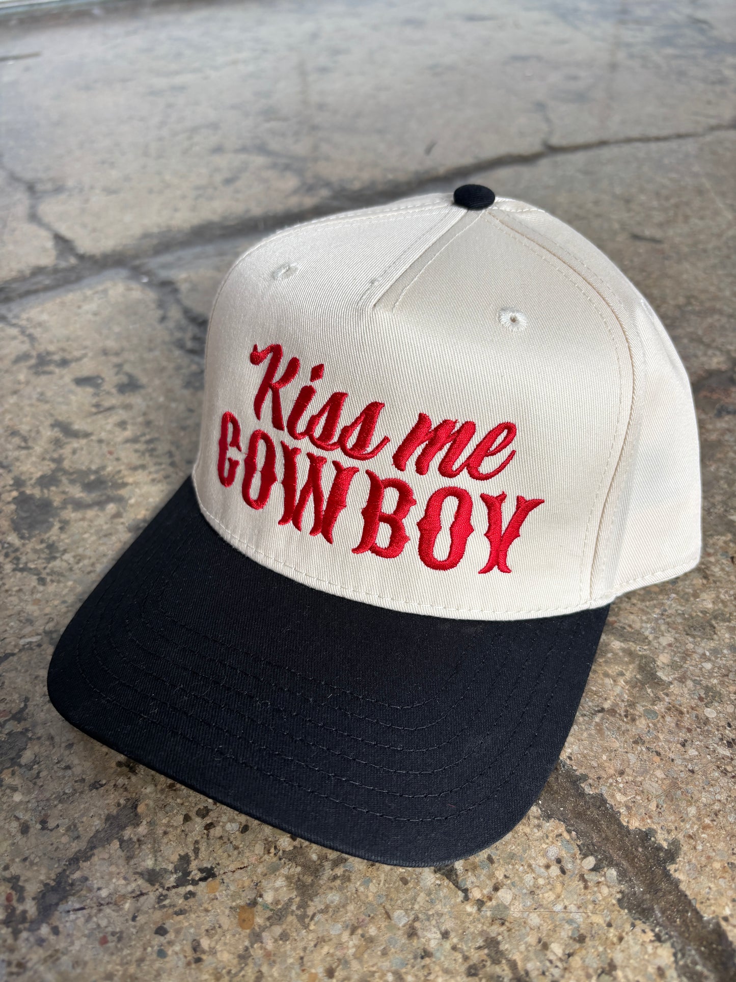 Kiss Me Cowboy Western Trucker Hat