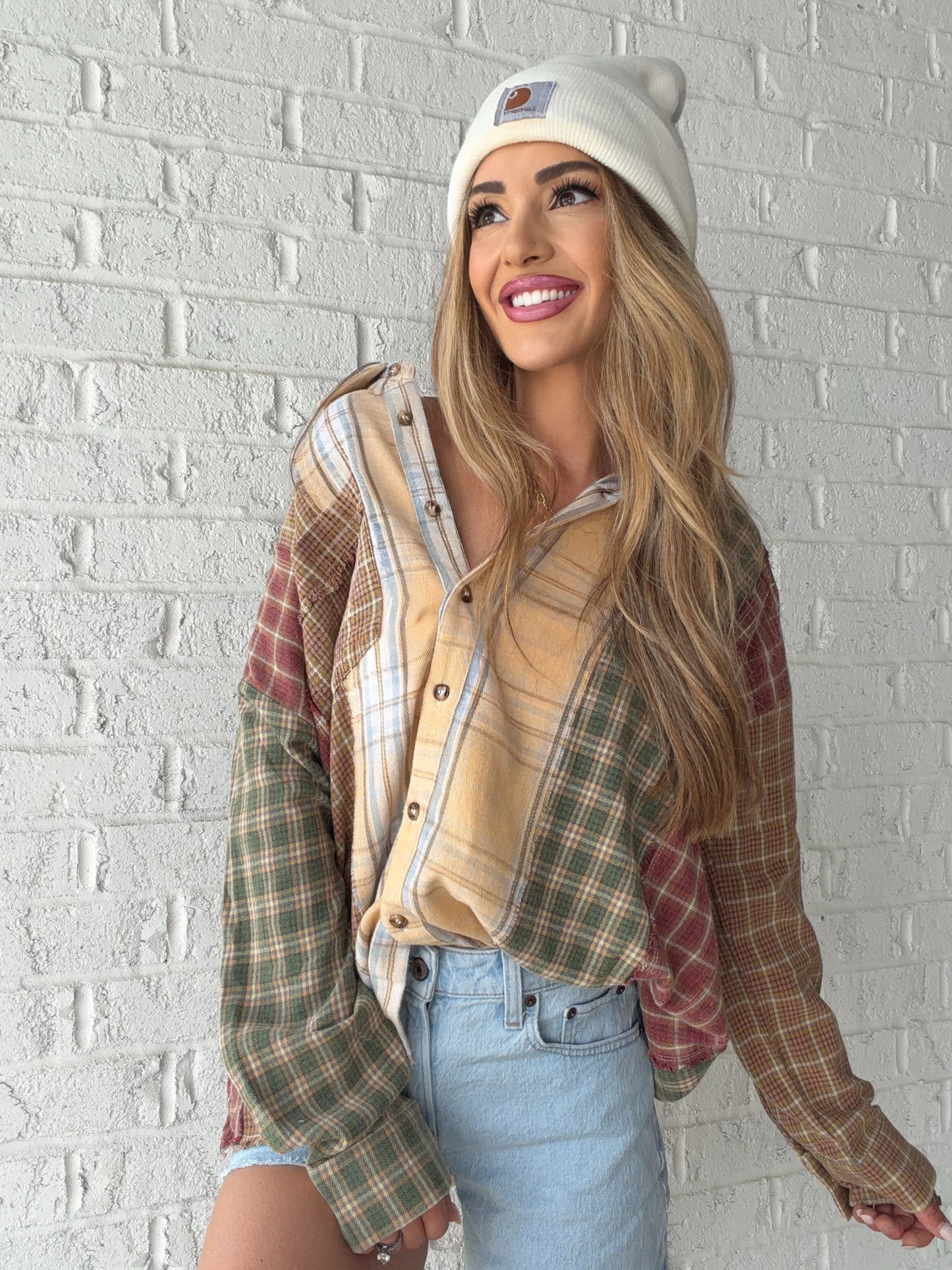 Zoey Oversized Plaid Button Down Shirt