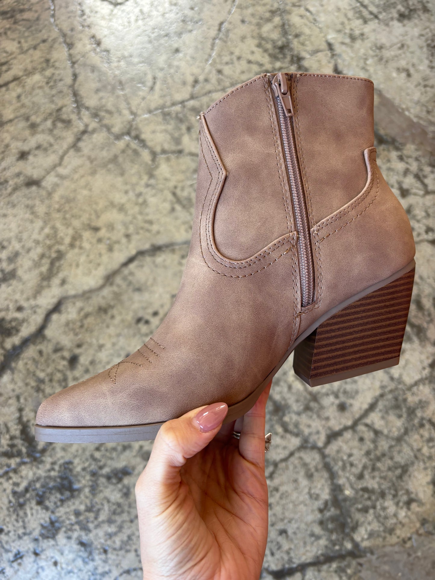 Jolene Embroidered Pointed Heeled Ankle Booties