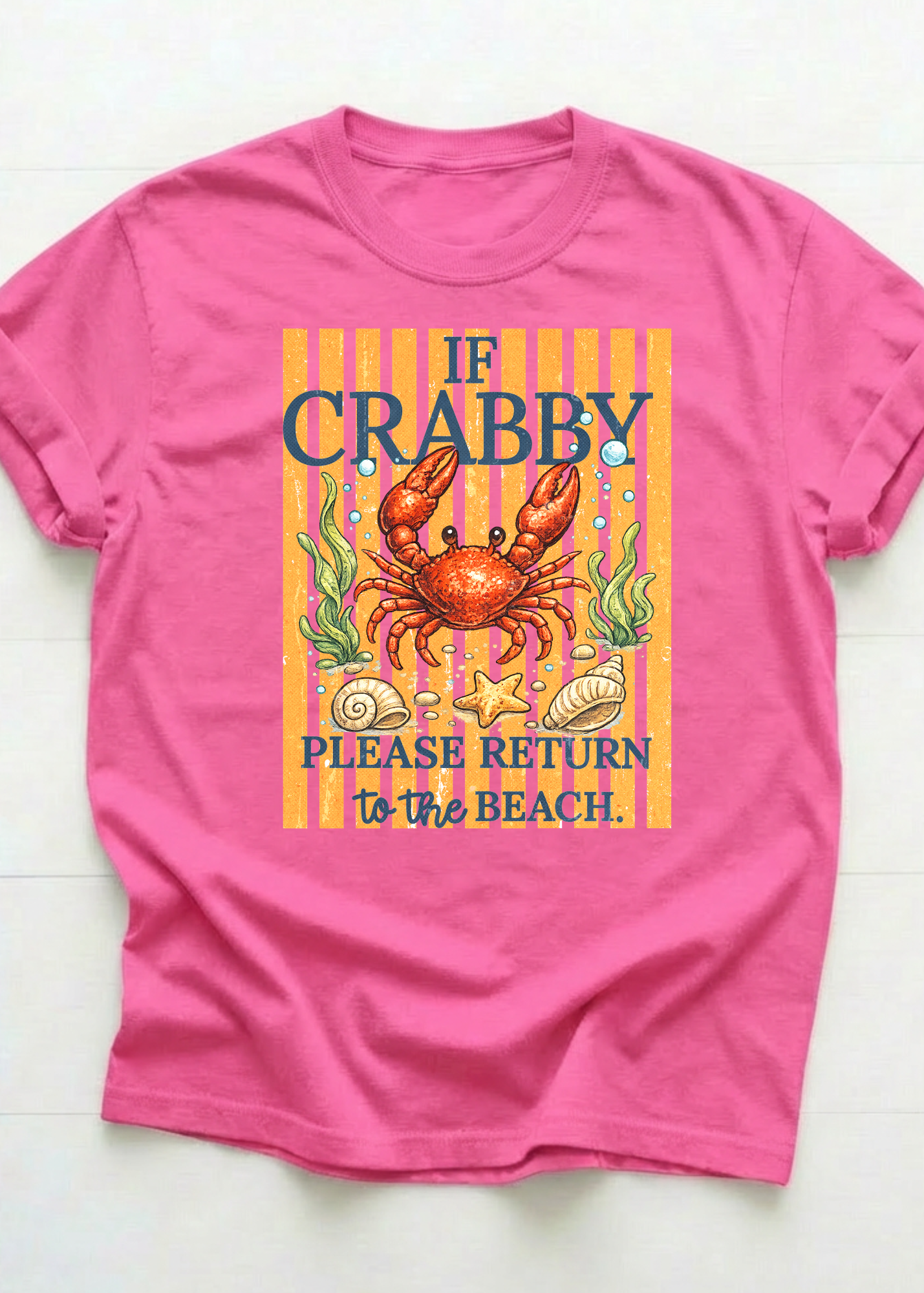 Crabby Beach Graphic T-Shirt