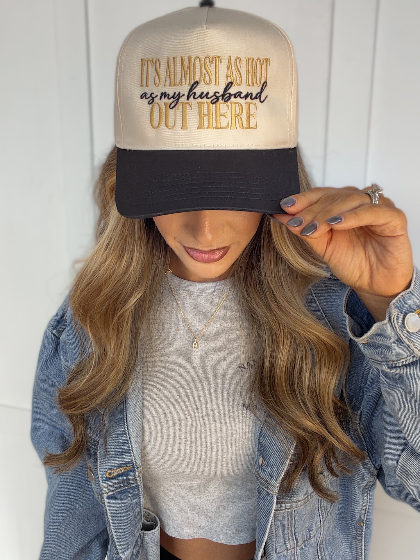 Hot Husband Embroidered Trucker Hat