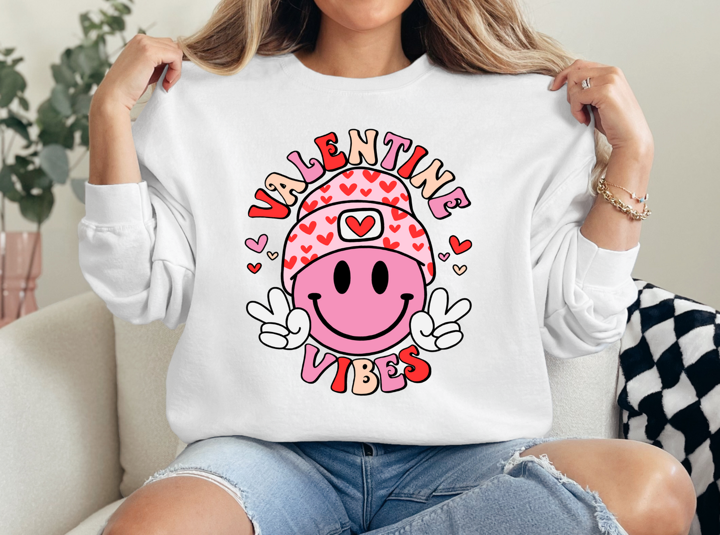 Valentines Day Vibes Graphic Crewneck