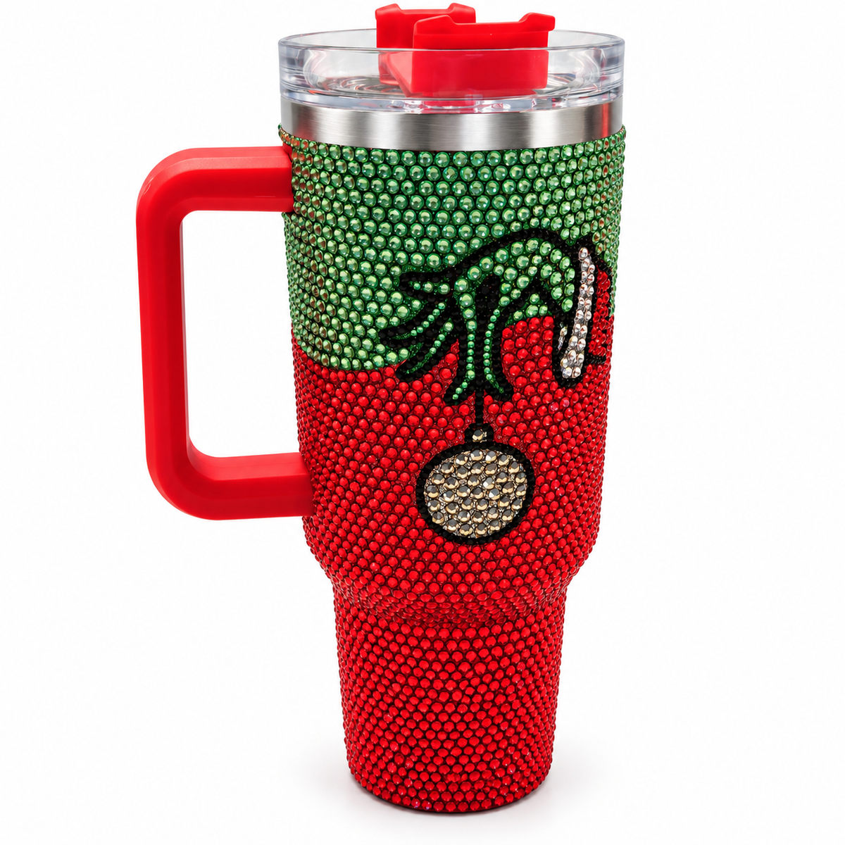 40oz Jeweled Christmas Tumblers - Red Grumpy Cup