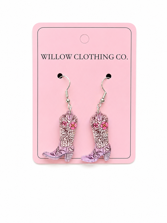 Mini Cowgirl Boot Earring