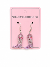 Mini Cowgirl Boot Earring