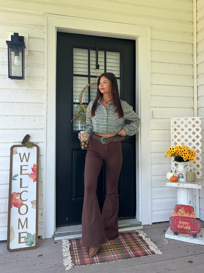 Rory Plaid Cropped Flannel