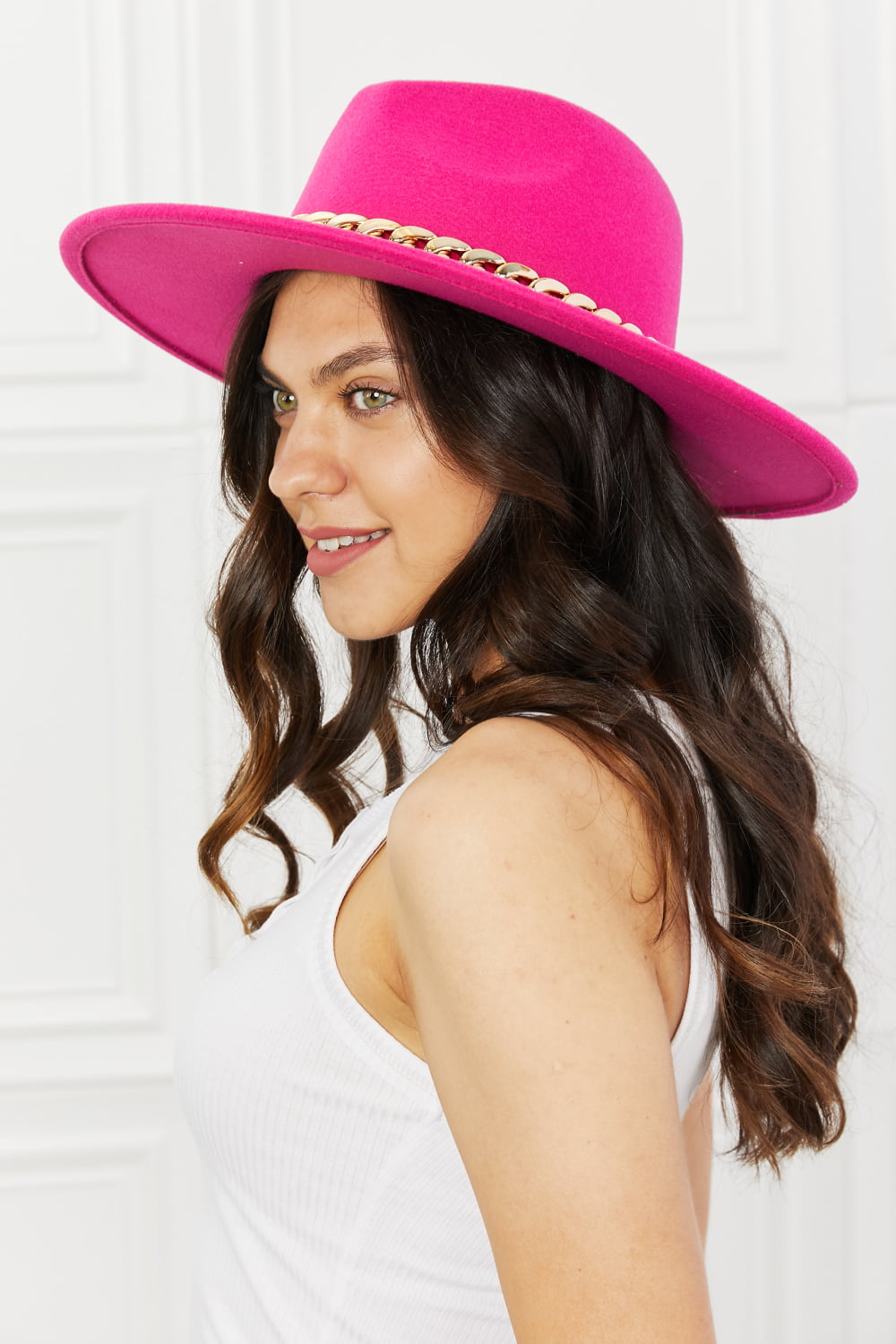 Glam Gal Fedora Hat in Pink