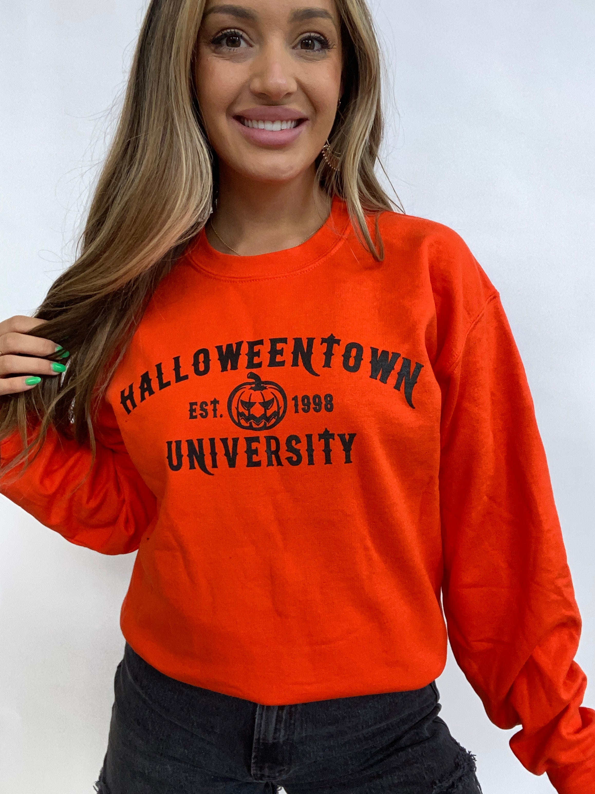 Halloweentown University Crewneck- Orange