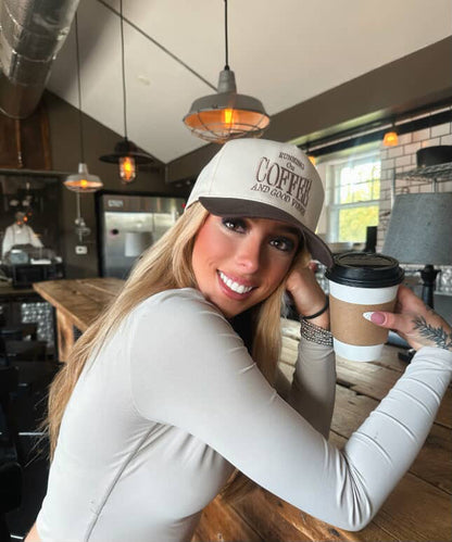 Runnin' on Coffee & Good Vibes Trucker Hat