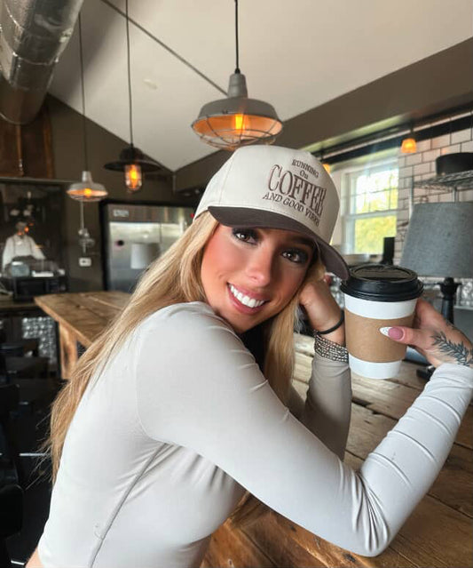 Runnin' on Coffee & Good Vibes Trucker Hat