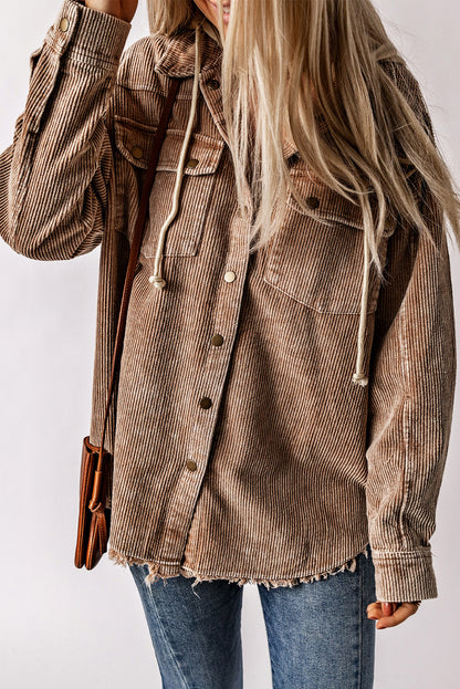Buy our "PREORDER: Bellamy Snap Front Hooded Corduroy Shacket" online – Willow Boutique Clothing. Shop stylish PREORDER: Bellamy Snap Front Hooded Corduroy Shacket today.