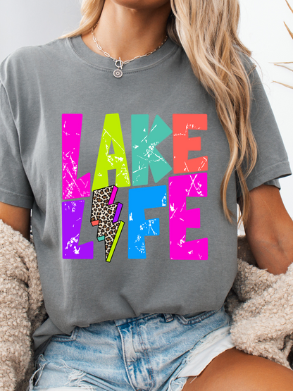 Retro Lake Life Graphic