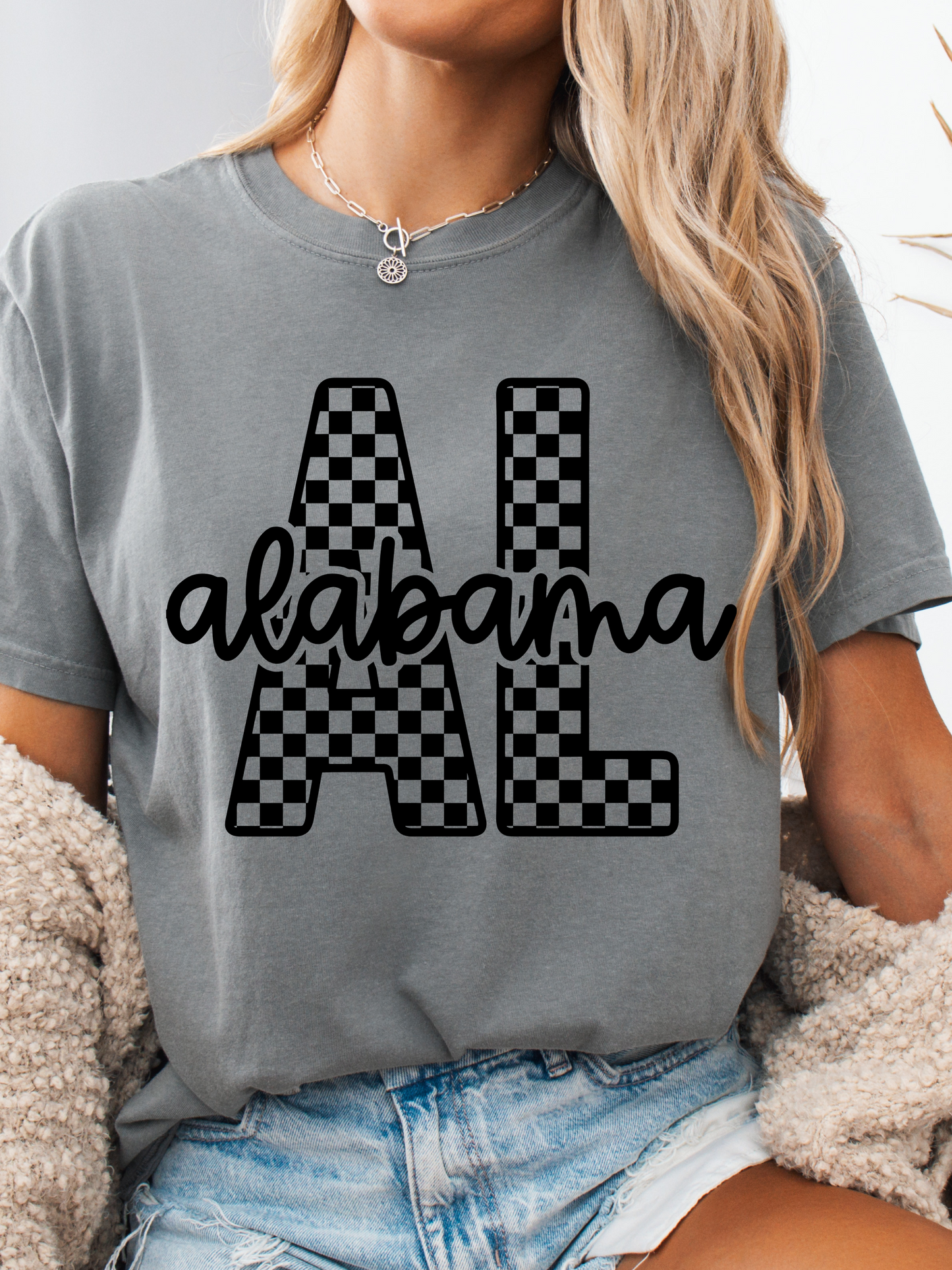 Checkered Alabama Graphic