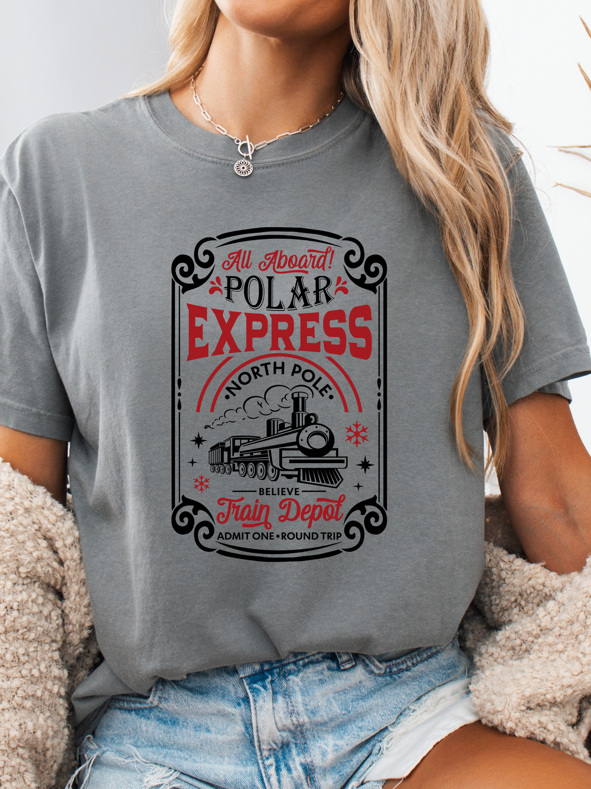 All Aboard North Pole Train Depot Graphic