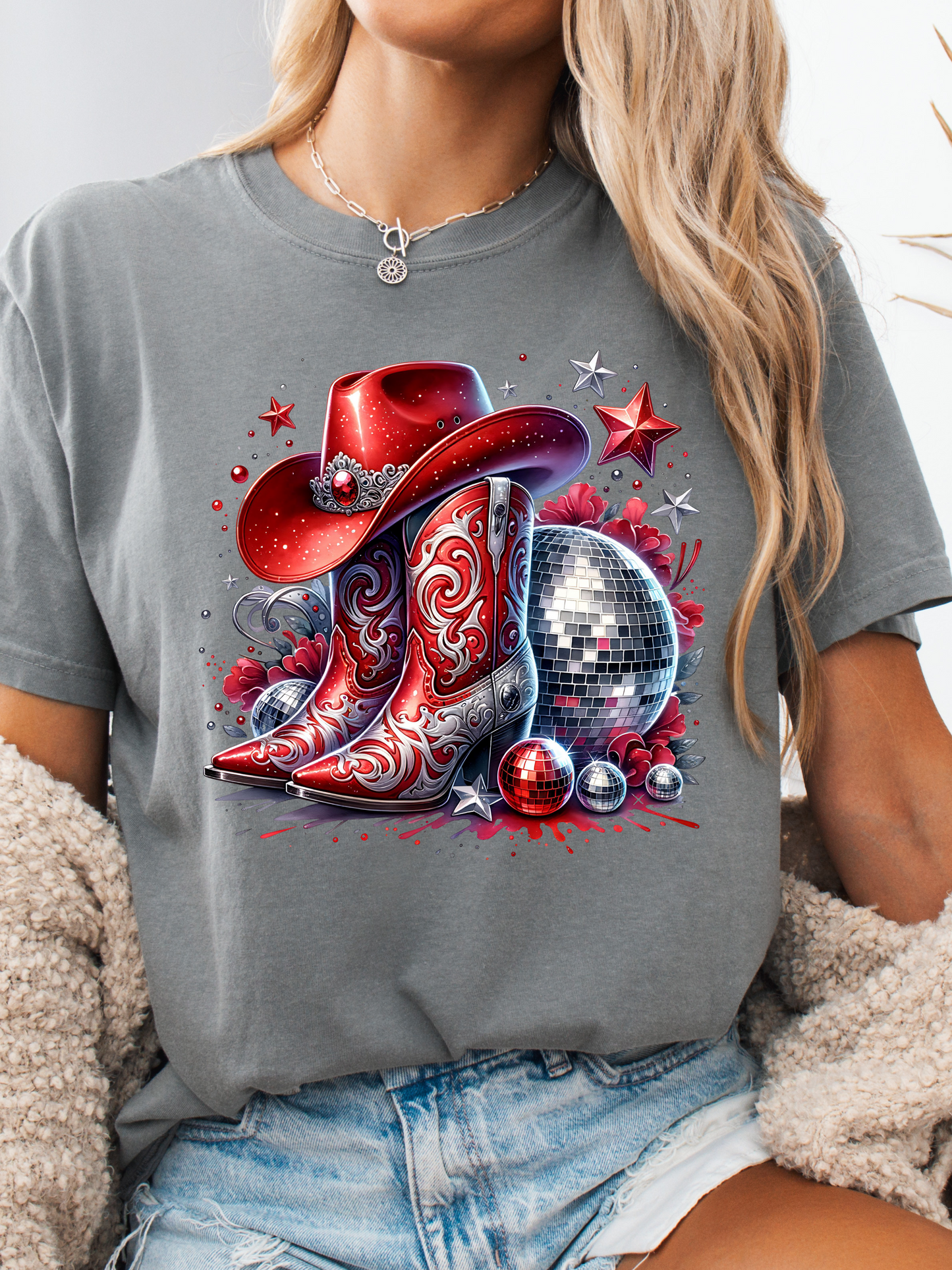 Red White and Disco Graphic Tee