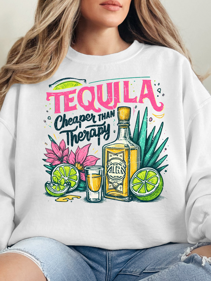 Tequila Cheaper Than Therapy Graphic