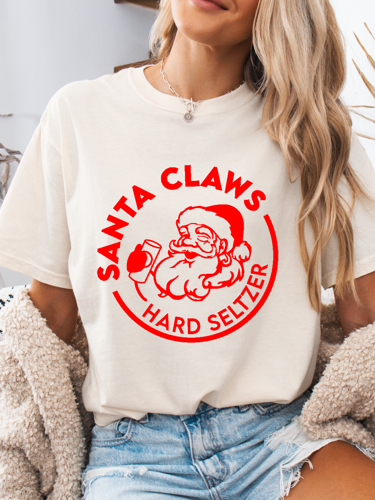 Santa Claws Crewneck Graphic