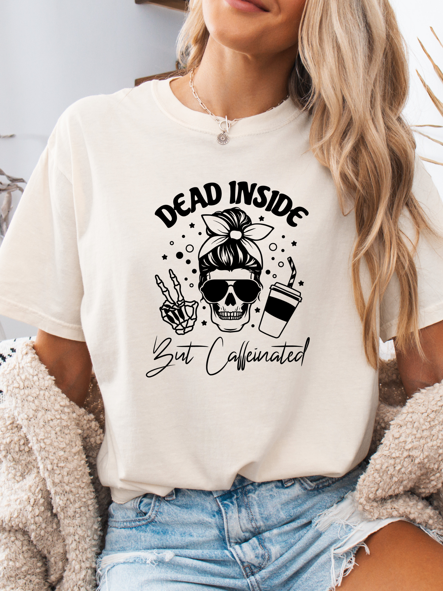 Dead Inside But Caffeinated Graphic