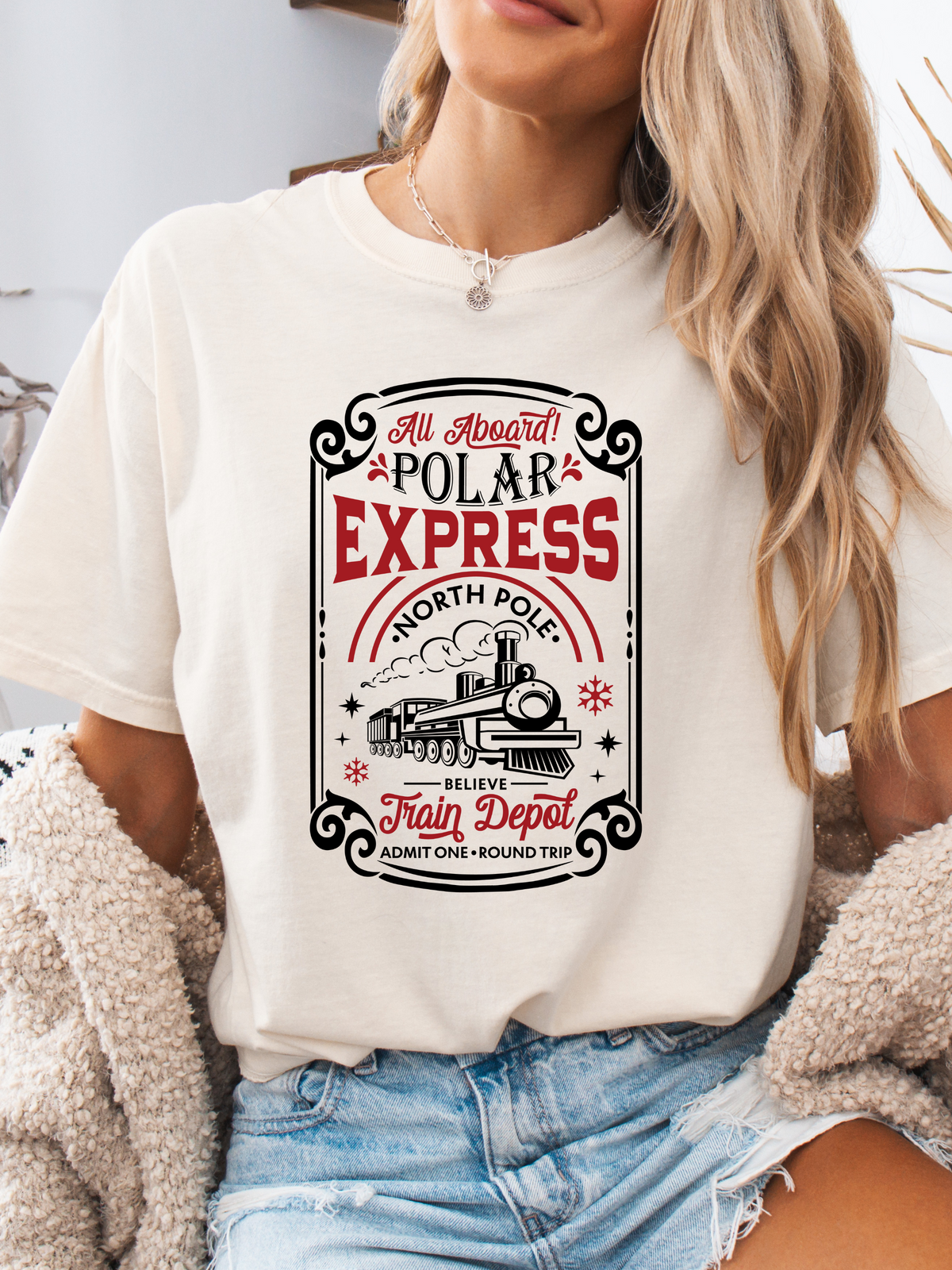 All Aboard North Pole Train Depot Graphic