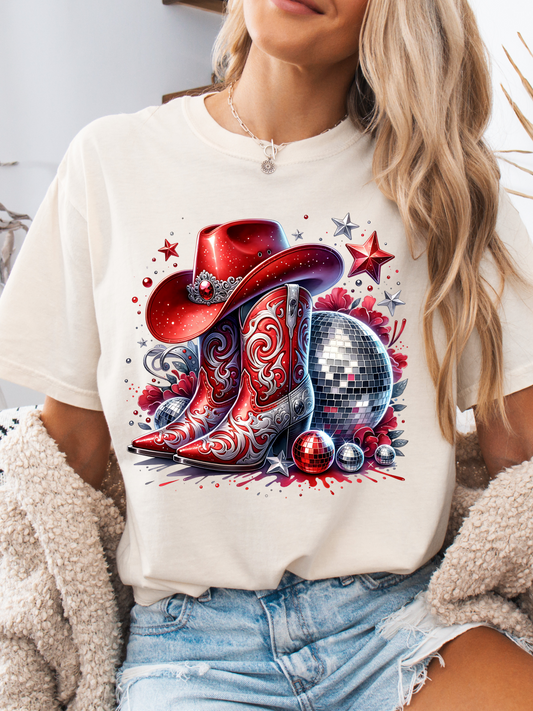 Red White and Disco Graphic Tee
