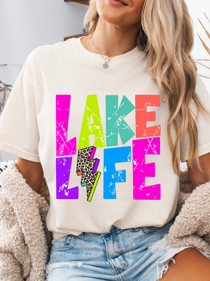 Retro Lake Life Graphic