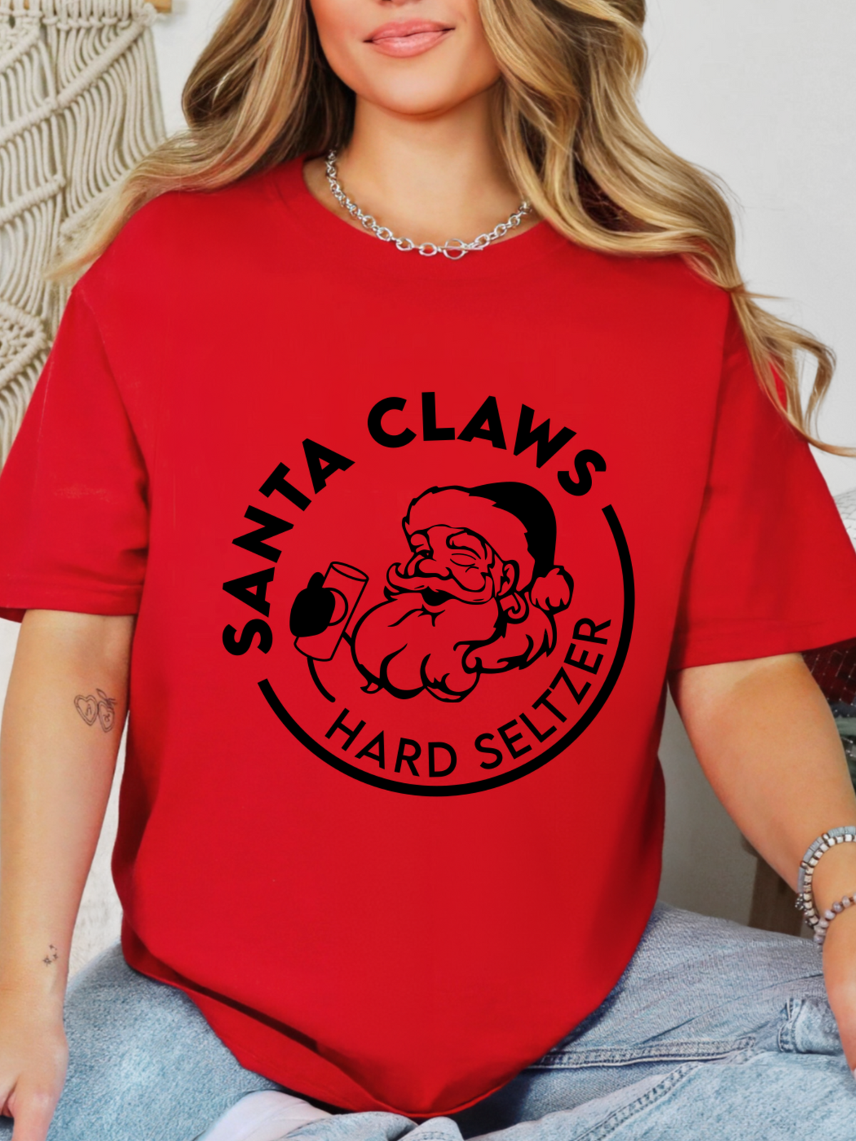 Santa Claws Crewneck Graphic