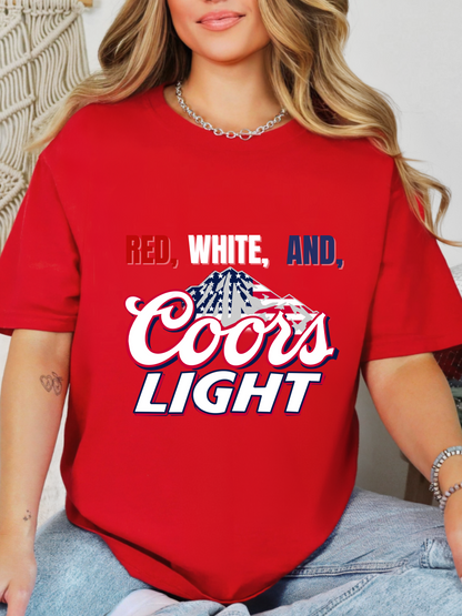 Red White And Coors Light Graphic