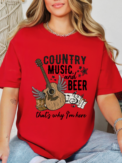 Country Music And Beer Graphic