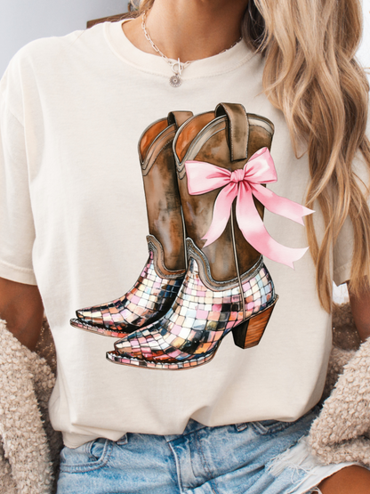 Pink Boot Scoot & Boogie Graphic Tee