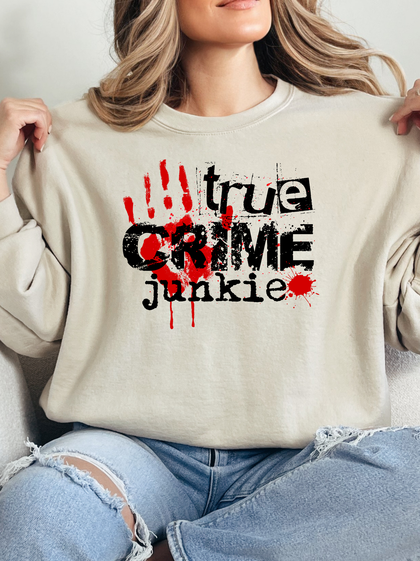 True Crime Junkie Graphic
