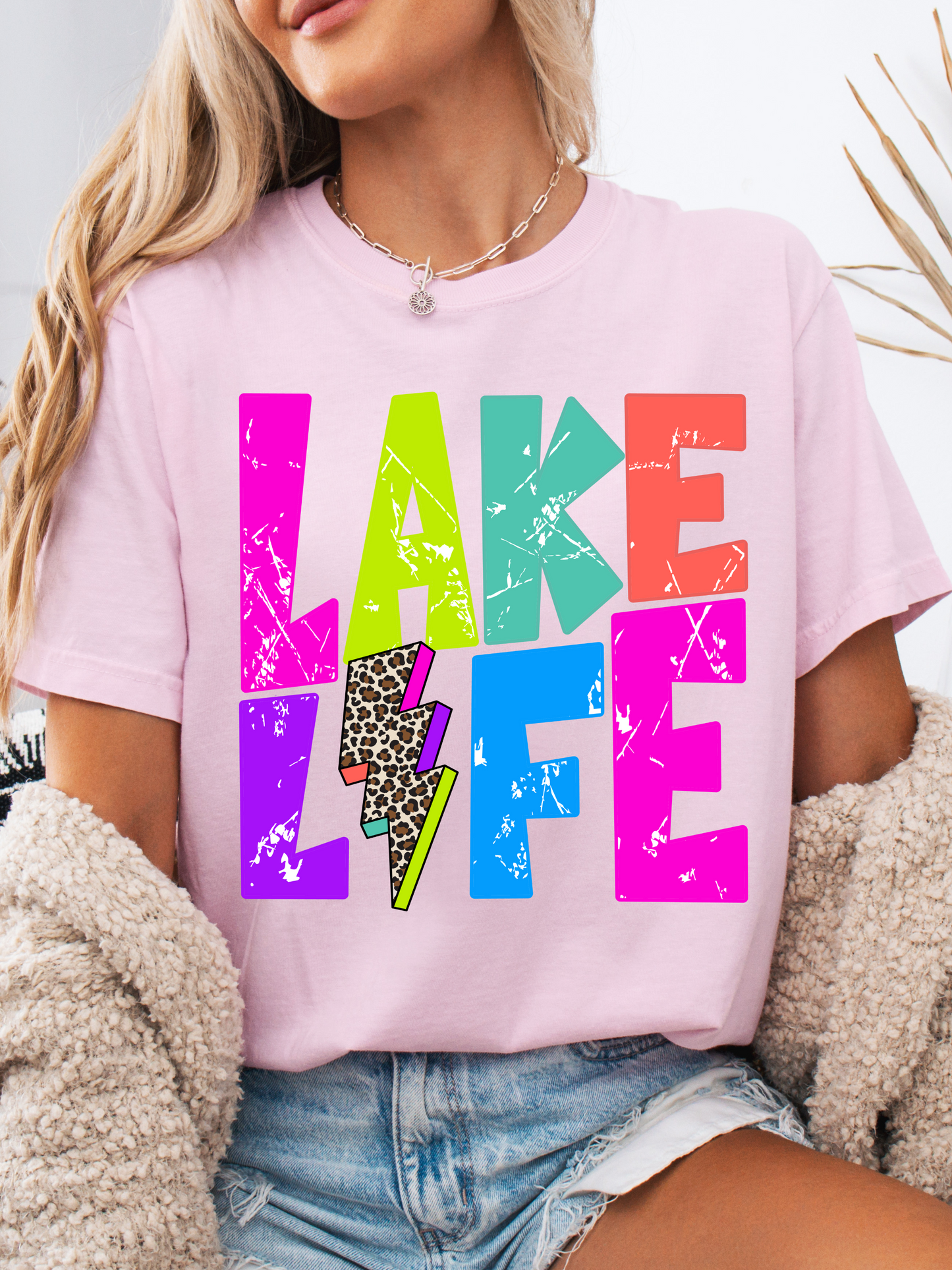 Retro Lake Life Graphic