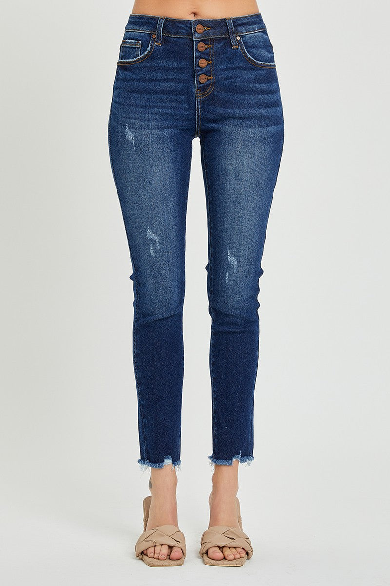 Brynn Mid Rise Risen Skinny Jeans
