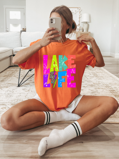 Retro Lake Life Graphic