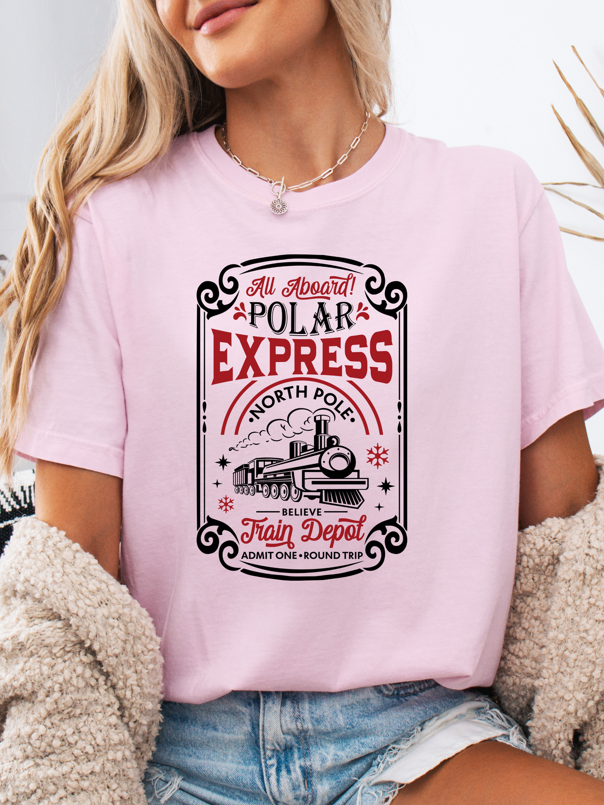 All Aboard North Pole Train Depot Graphic